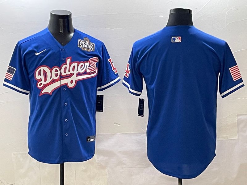 Men Los Angeles Dodgers Blank Blue Second generation Joint Name Nike 2025 MLB Jersey style 3